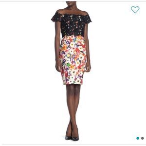 NWT Badgley Mischka Off-the-Shoulder Dress